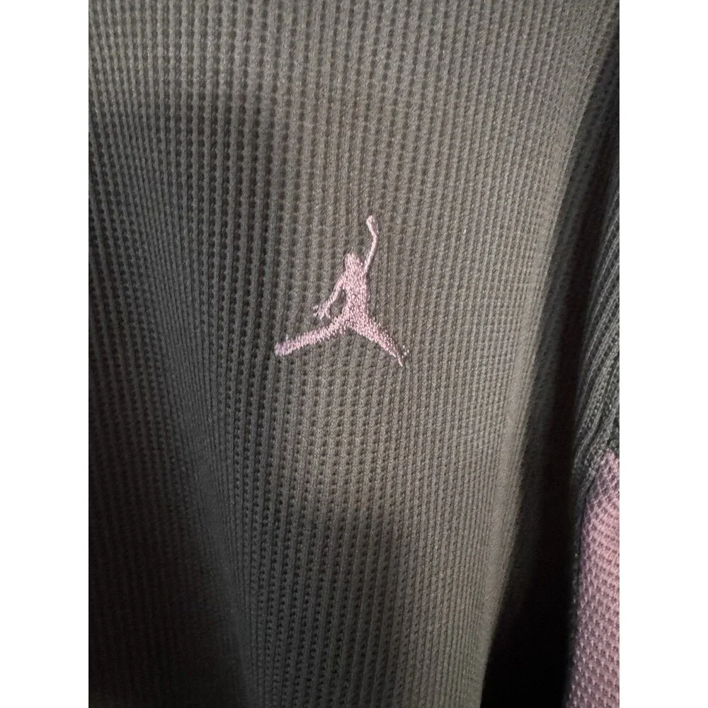 Jordan 20/05 Waffle Thermal Long Sleeve Shirt Mens 3XL Green Gray Jumpman